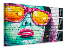Laden Sie das Bild in den Galerie-Viewer, Leinwandbild Coole Graffiti-Wand