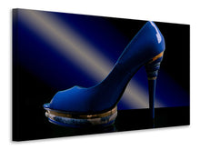 Laden Sie das Bild in den Galerie-Viewer, Leinwandbild Der blaue High Heel