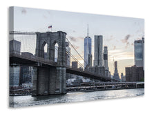 Laden Sie das Bild in den Galerie-Viewer, Leinwandbild Die Brooklyn Bridge am Abend