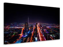 Laden Sie das Bild in den Galerie-Viewer, Leinwandbild Die bunten Lichter von Dubai