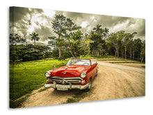 Laden Sie das Bild in den Galerie-Viewer, Leinwandbild Ein Oldtimer in Kuba