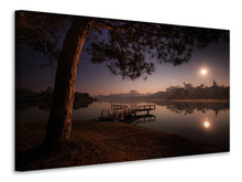 Laden Sie das Bild in den Galerie-Viewer, Leinwandbild Ein See am Wald