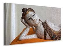 Laden Sie das Bild in den Galerie-Viewer, Leinwandbild Eine Buddha Skulptur