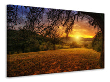 Laden Sie das Bild in den Galerie-Viewer, Leinwandbild Eine Landschaft im Sonnenuntergang