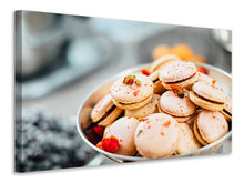 Laden Sie das Bild in den Galerie-Viewer, Leinwandbild Eine Schale Macarons