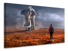 Laden Sie das Bild in den Galerie-Viewer, Leinwandbild Fantasie Mammute