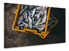 Laden Sie das Bild in den Galerie-Viewer, Leinwandbild Fisch in Kisten