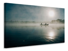 Laden Sie das Bild in den Galerie-Viewer, Leinwandbild Fischer im Sonnenaufgang