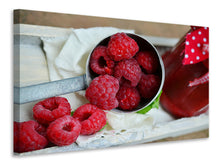 Laden Sie das Bild in den Galerie-Viewer, Leinwandbild Frische Himbeeren
