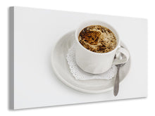 Laden Sie das Bild in den Galerie-Viewer, Leinwandbild Frische Tasse Kaffee