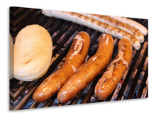 Laden Sie das Bild in den Galerie-Viewer, Leinwandbild Gegrillte Wurst