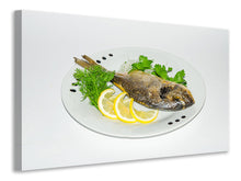 Laden Sie das Bild in den Galerie-Viewer, Leinwandbild Gegrillter Fisch