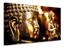 Laden Sie das Bild in den Galerie-Viewer, Leinwandbild Goldene Buddhas