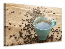 Laden Sie das Bild in den Galerie-Viewer, Leinwandbild Heisser Kaffee