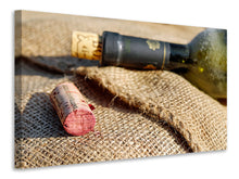 Laden Sie das Bild in den Galerie-Viewer, Leinwandbild Korken vom Rotwein