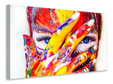 Laden Sie das Bild in den Galerie-Viewer, Leinwandbild Make up Kunst