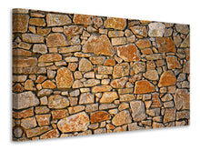 Laden Sie das Bild in den Galerie-Viewer, Leinwandbild Natur Steinmauer
