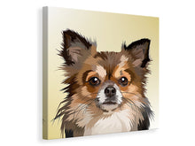 Laden Sie das Bild in den Galerie-Viewer, Leinwandbild Pop Art Hunde Portrait
