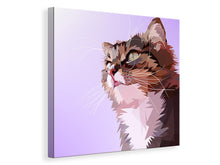 Laden Sie das Bild in den Galerie-Viewer, Leinwandbild Pop Art Katzen Portrait