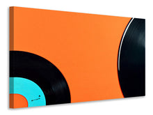 Laden Sie das Bild in den Galerie-Viewer, Leinwandbild Retro Schallplatten Motiv