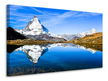 Laden Sie das Bild in den Galerie-Viewer, Leinwandbild Riffelsee Zermatt