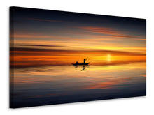 Laden Sie das Bild in den Galerie-Viewer, Leinwandbild Romantischer Sonnenuntergang auf dem Meer