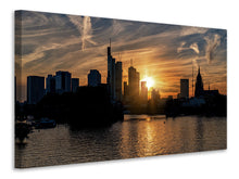 Laden Sie das Bild in den Galerie-Viewer, Leinwandbild Sonnenuntergang an der Skyline