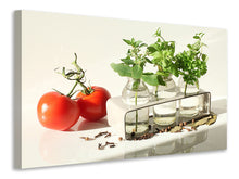 Laden Sie das Bild in den Galerie-Viewer, Leinwandbild Tomaten und Kräuter