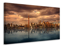 Laden Sie das Bild in den Galerie-Viewer, Leinwandbild Toronto in der Abenddämmerung