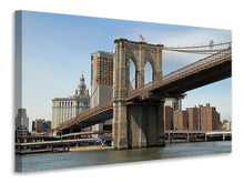 Laden Sie das Bild in den Galerie-Viewer, Leinwandbild Unter der Brooklyn Bridge