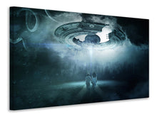 Laden Sie das Bild in den Galerie-Viewer, Leinwandbild Vorsicht Ufo
