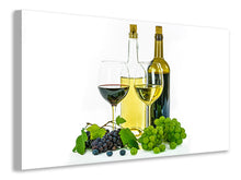 Laden Sie das Bild in den Galerie-Viewer, Leinwandbild Weisswein und Rotwein