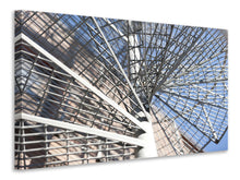 Laden Sie das Bild in den Galerie-Viewer, Leinwandbild Wendeltreppe aus Metall