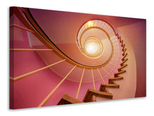 Laden Sie das Bild in den Galerie-Viewer, Leinwandbild Wendeltreppe in pink