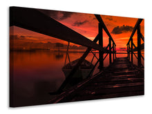 Laden Sie das Bild in den Galerie-Viewer, Leinwandbild Wunderschöne Abendstimmung am Meer