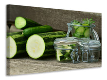 Laden Sie das Bild in den Galerie-Viewer, Leinwandbild Zucchinis und Gurken