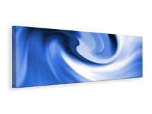 Laden Sie das Bild in den Galerie-Viewer, Leinwandbild Panorama Abstrakte blaue Welle