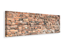 Laden Sie das Bild in den Galerie-Viewer, Leinwandbild Panorama Alte Backsteinmauer