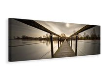 Laden Sie das Bild in den Galerie-Viewer, Leinwandbild Panorama Die Holzbrücke