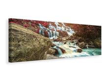 Laden Sie das Bild in den Galerie-Viewer, Leinwandbild Panorama Exotischer Wasserfall