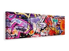 Laden Sie das Bild in den Galerie-Viewer, Leinwandbild Panorama Graffiti Kunst