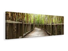 Laden Sie das Bild in den Galerie-Viewer, Leinwandbild Panorama Hölzerne Brücke