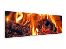 Laden Sie das Bild in den Galerie-Viewer, Leinwandbild Panorama Lagerfeuer