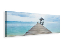 Laden Sie das Bild in den Galerie-Viewer, Leinwandbild Panorama Ozean-Steg