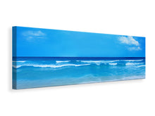 Laden Sie das Bild in den Galerie-Viewer, Leinwandbild Panorama Sanfte Strandwellen