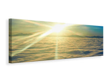 Laden Sie das Bild in den Galerie-Viewer, Leinwandbild Panorama Sonnenaufgang über den Wolken