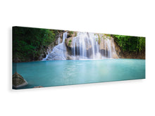 Laden Sie das Bild in den Galerie-Viewer, Leinwandbild Panorama Terrasse am Wasserfall