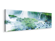Laden Sie das Bild in den Galerie-Viewer, Leinwandbild Panorama Wasserfälle
