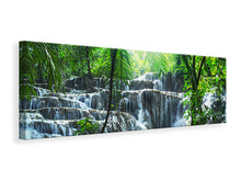 Laden Sie das Bild in den Galerie-Viewer, Leinwandbild Panorama Wasserfall Agua Azul