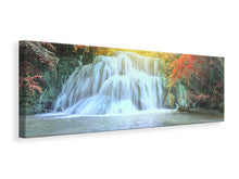 Laden Sie das Bild in den Galerie-Viewer, Leinwandbild Panorama Wasserfall im Licht